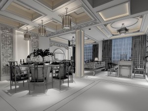 family - kitchen - restaurant 352 3D-Modell