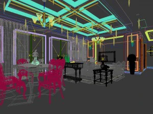 family - kitchen - restaurant 353 3D Model