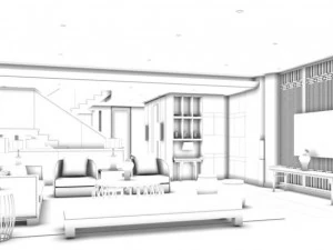 family - kitchen - restaurant 354 3D Model