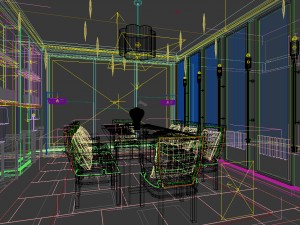 family - kitchen - restaurant 354 Modèle 3D