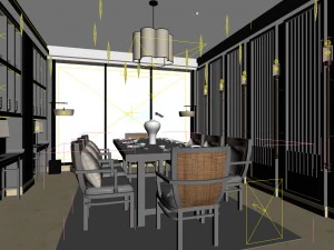family - kitchen - restaurant 354 3D Model