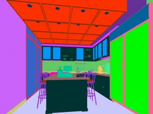 family - kitchen - restaurant 360 3D Model