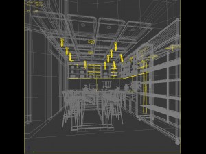 family - kitchen - restaurant 360 3D Model
