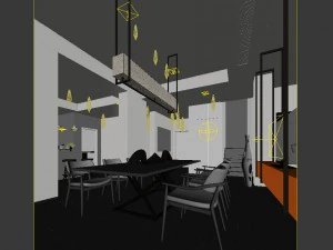 family - kitchen - restaurant 361 3D Model