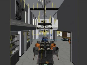 family - kitchen - restaurant 362 3D Model