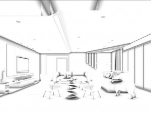 family - kitchen - restaurant 362 3D Model