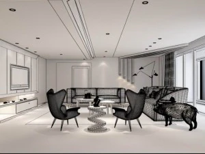 family - kitchen - restaurant 362 3D Model