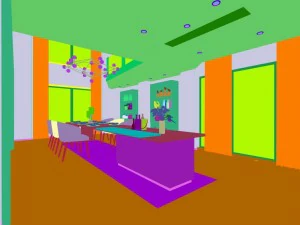 family - kitchen - restaurant 362 3D Model