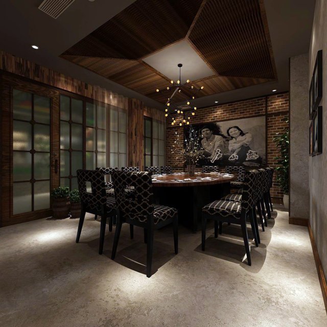 family - kitchen - restaurant 363 Modèle 3D .c4d .max .obj .3ds .fbx .stl .blend 