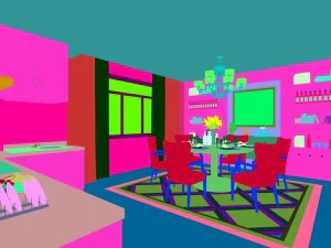 family - kitchen - restaurant 364 3D Model