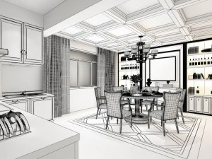 family - kitchen - restaurant 364 3D Model