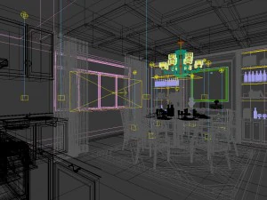 family - kitchen - restaurant 364 3D Model