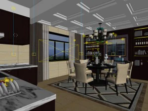 family - kitchen - restaurant 364 3D Model