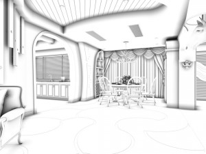 family - kitchen - restaurant 366 3D-Modell