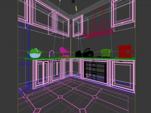 family - kitchen - restaurant 369 3D Model
