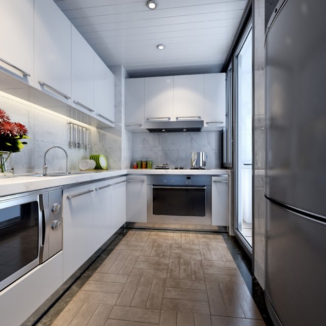 family - kitchen - restaurant 370 3D Модель .c4d .max .obj .3ds .fbx .stl .blend 
