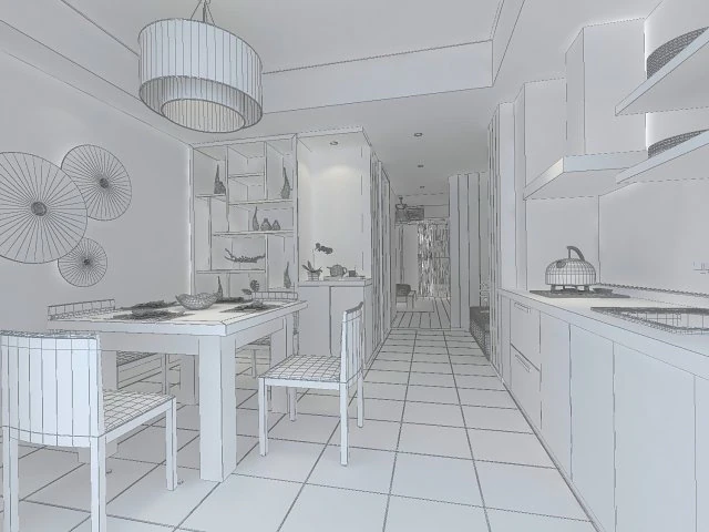 семья - кухня - ресторан 371 3D Модель .c4d .max .obj .3ds .fbx .stl .blend 