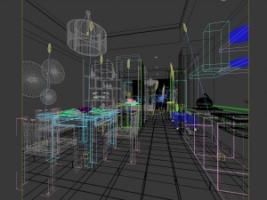 family - kitchen - restaurant 371 3D Модель
