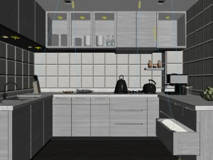 family - kitchen - restaurant 372 3D Model