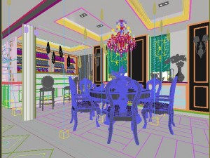 family - kitchen - restaurant 376 3D-Modell