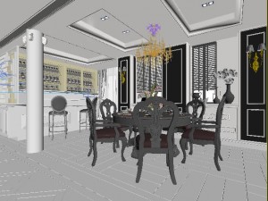family - kitchen - restaurant 376 3D-Modell