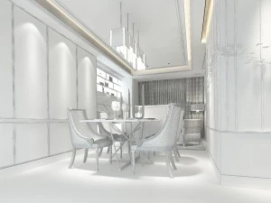 family - kitchen - restaurant 380 3D Model