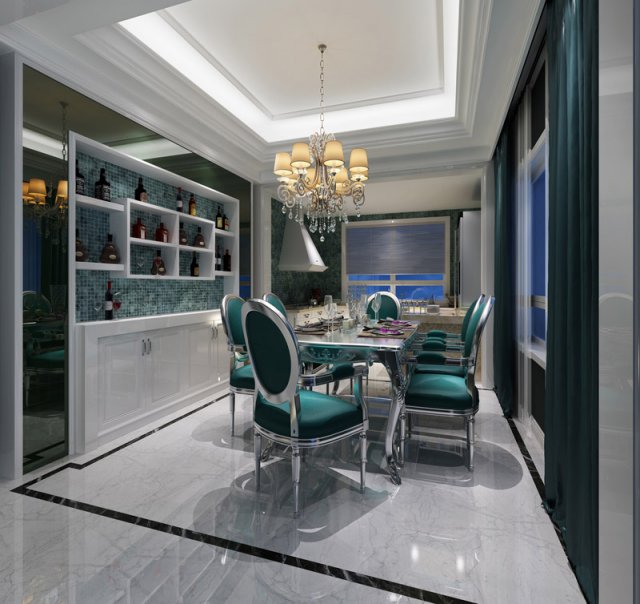 family - kitchen - restaurant 381 3D Model .c4d .max .obj .3ds .fbx .stl .blend