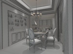 family - kitchen - restaurant 381 3D Model