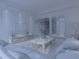 family - kitchen - restaurant 382 3D Model