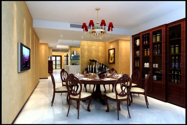 family - kitchen - restaurant 387 Modelo 3D .c4d .max .obj .3ds .fbx .stl .blend 