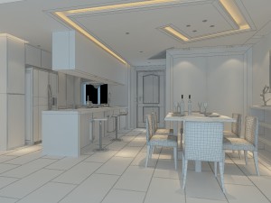 family - kitchen - restaurant 388 3D मॉडल