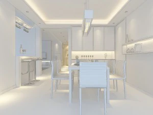 परिवार - रसोई - रेस्तरां 390 3D मॉडल