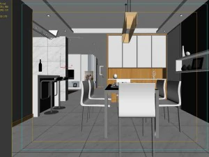 परिवार - रसोई - रेस्तरां 390 3D मॉडल