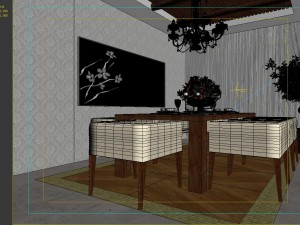 family - kitchen - restaurant 395 Modello 3D