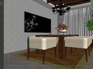 family - kitchen - restaurant 395 Modello 3D