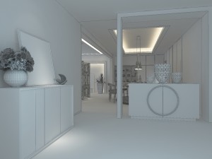 family - kitchen - restaurant 396 Modello 3D