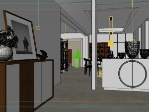 family - kitchen - restaurant 396 Modello 3D