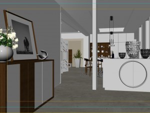family - kitchen - restaurant 396 Modello 3D