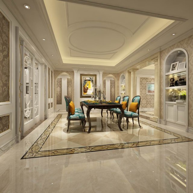 family - kitchen - restaurant 398 Modello 3D .c4d .max .obj .3ds .fbx .stl .blend 