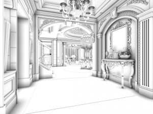 family - kitchen - restaurant 399 3D-Modell