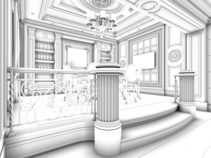 family - kitchen - restaurant 399 3D-Modell