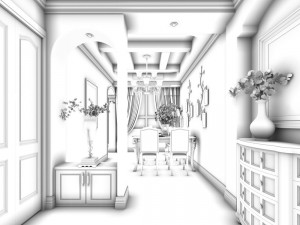 family - kitchen - restaurant 400 3D Model