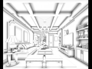 family - kitchen - restaurant 400 3D Model