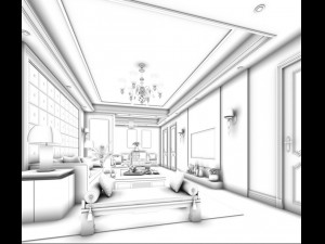 family - kitchen - restaurant 401 3D Model