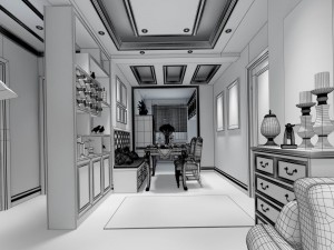 family - kitchen - restaurant 402 3D 모델