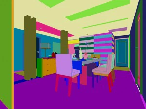 family - kitchen - restaurant 405 3D Model
