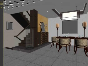 family - kitchen - restaurant 407 3D Model