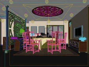 rodzina - kuchnia - restauracja 414 Model 3D