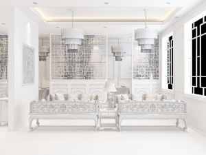 family - kitchen - restaurant 417 Model 3D