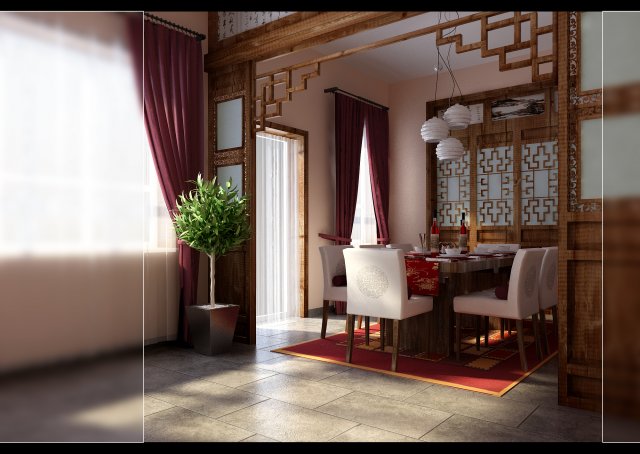 family - kitchen - restaurant 422 Modelo 3D .c4d .max .obj .3ds .fbx .stl .blend 